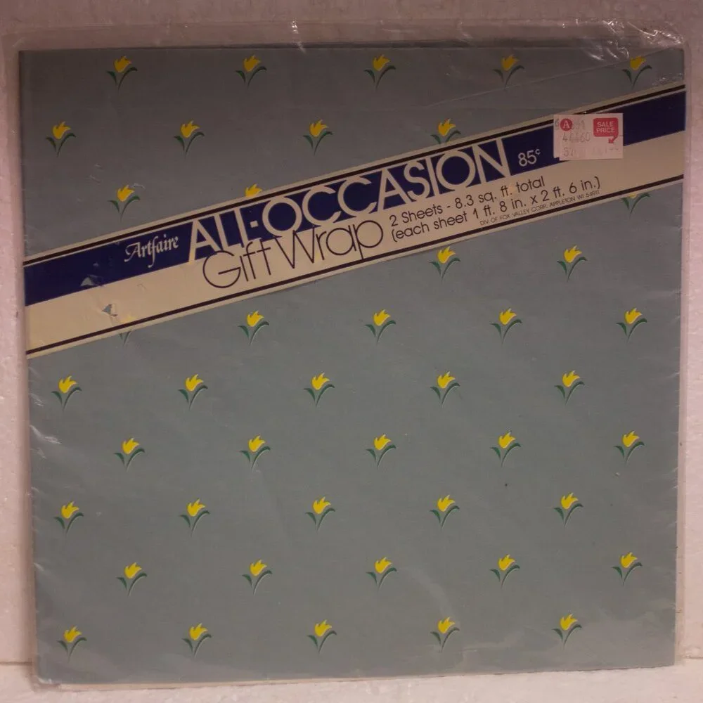 Vintage All Occasion Flat Wrap 20x30 Sheets New Old Stock Unopened Lot of 6